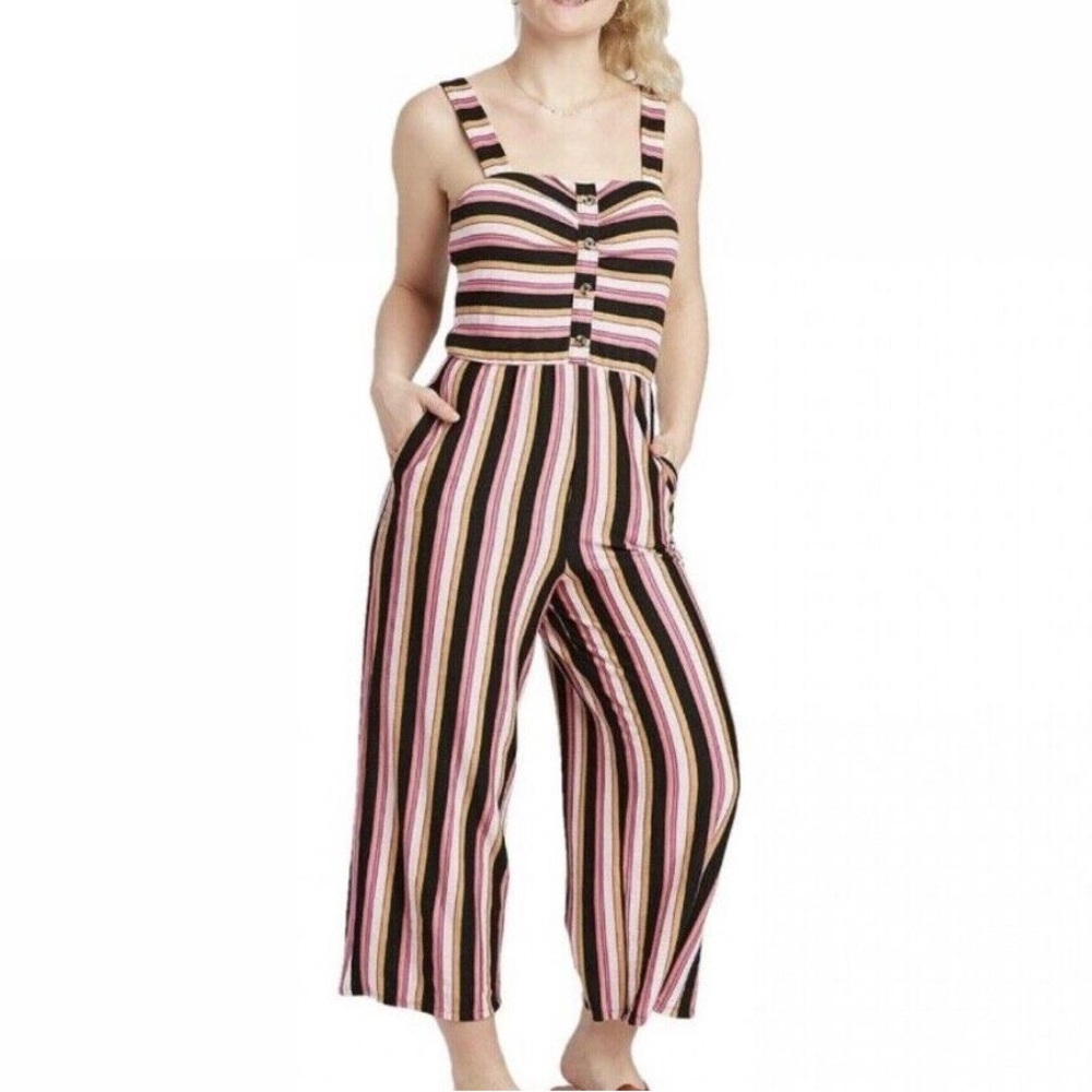Xhiliration Multicolor Striped Jumpsuit